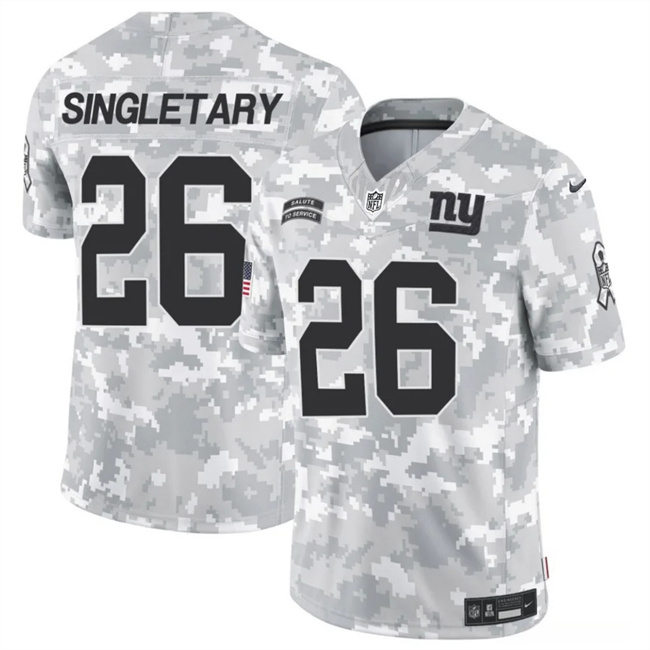 Men's New York Giants #26 Devin Singletary 2024 F.U.S.E. Arctic Camo Salute to Service Limited Football Stitched Jersey